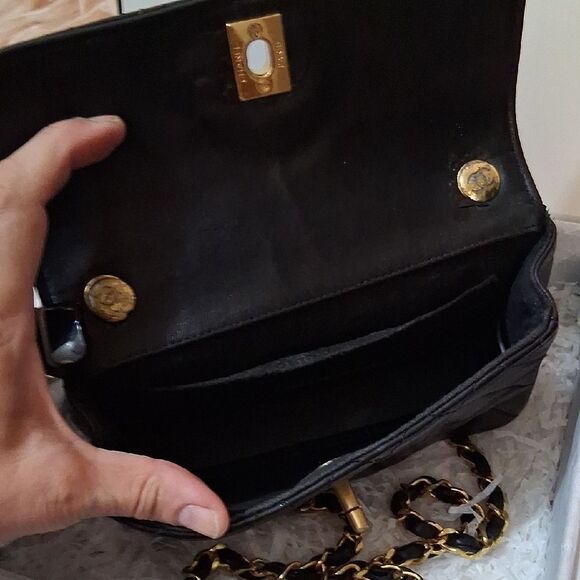 Authentic Chanel Mini Black Quilted Crossbody Bag - Picture 4 of 17